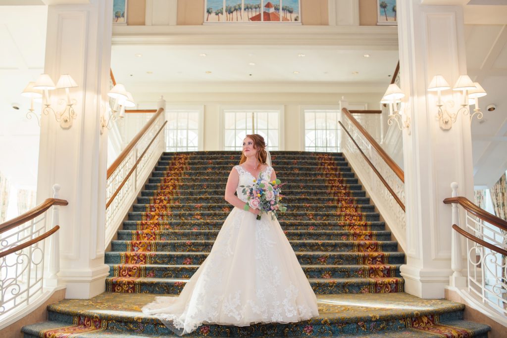 Disney's Grand Floridian Grand Staircase Bridal Portrait