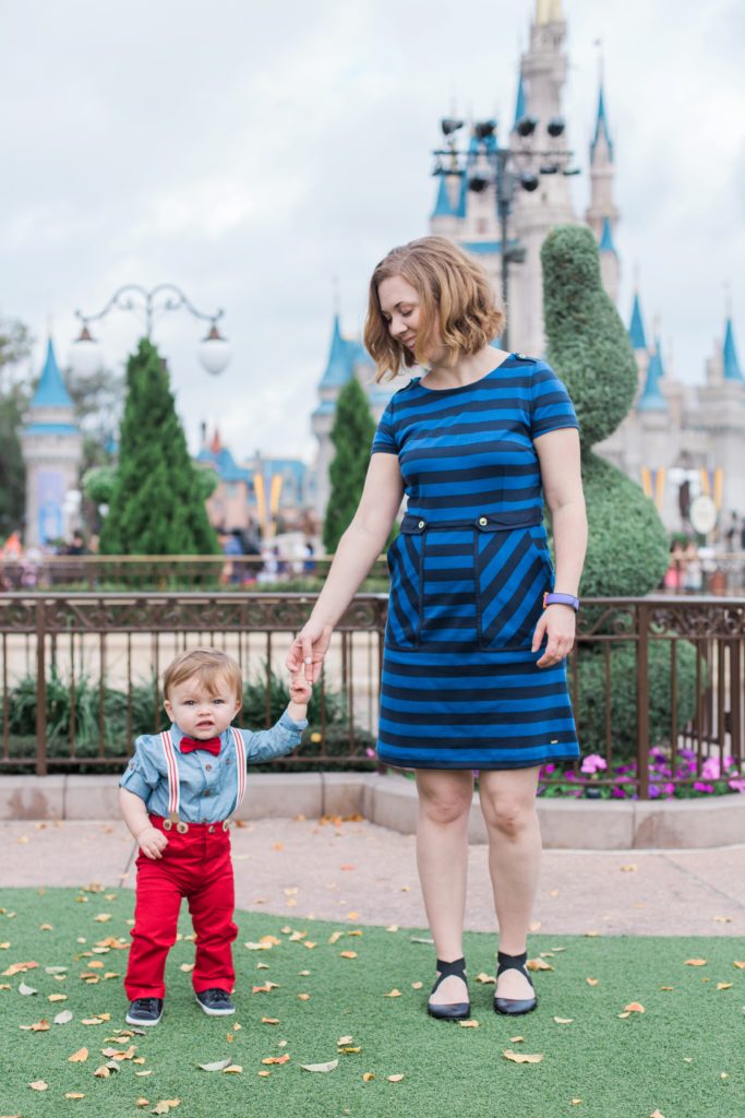 Mother and son at Disney