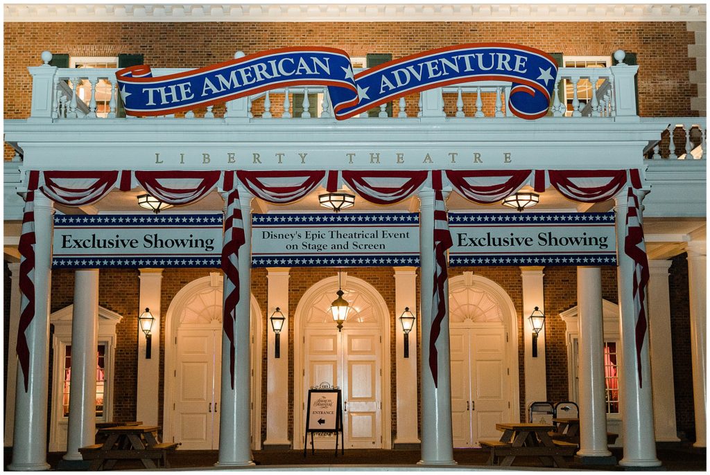 the american adventure in Epcot for Wedding Reception