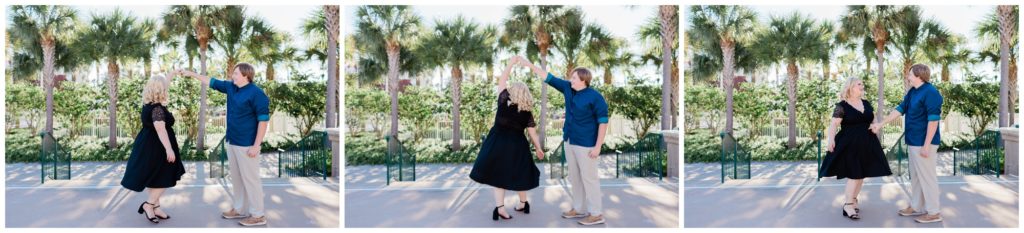 Grand Floridian Resort and Spa engagement photo shoot
