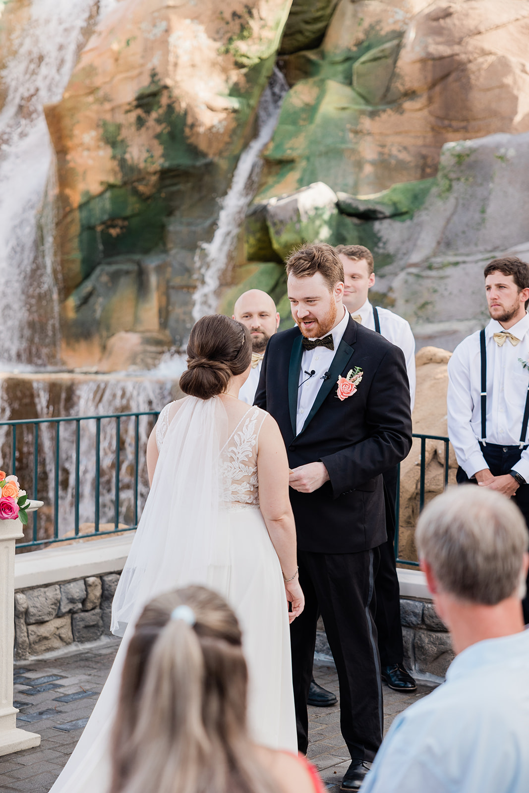 couple wedding photos at the Canadian Pavilion at Disney by Jess Collins